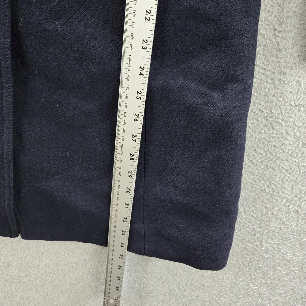 J Crew Women Jacket 8P Navy Wool Blend Double Cloth Style Peacoat‎ - Picture 5 of 10